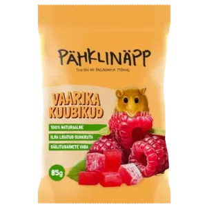 Pähklinäpp vaarikakuubikud 85 g